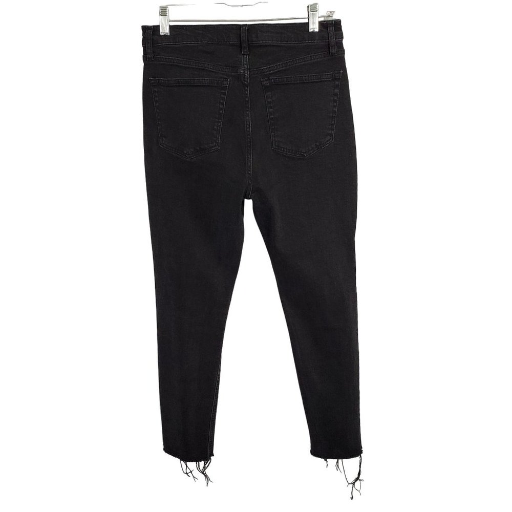 We the Free Size 31 Jeans Anthropologie Button Fly Stretch Skinny Distressed - Picture 2 of 11